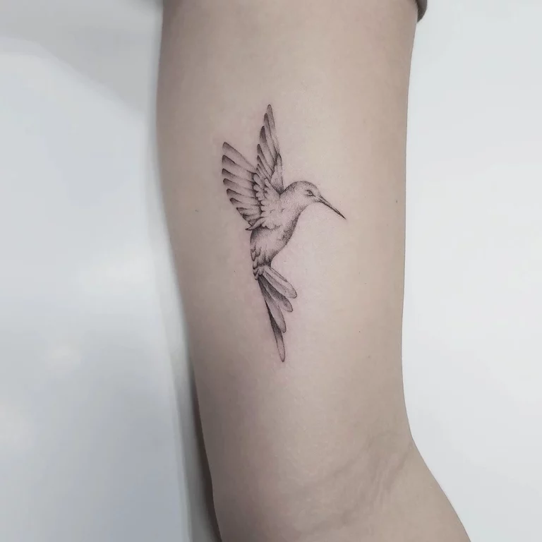 Soaring Hummingbird Symbol Tattoo