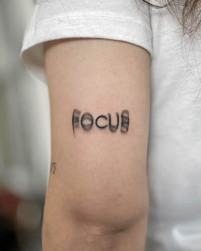 Bold Focus Motivational Tattoo