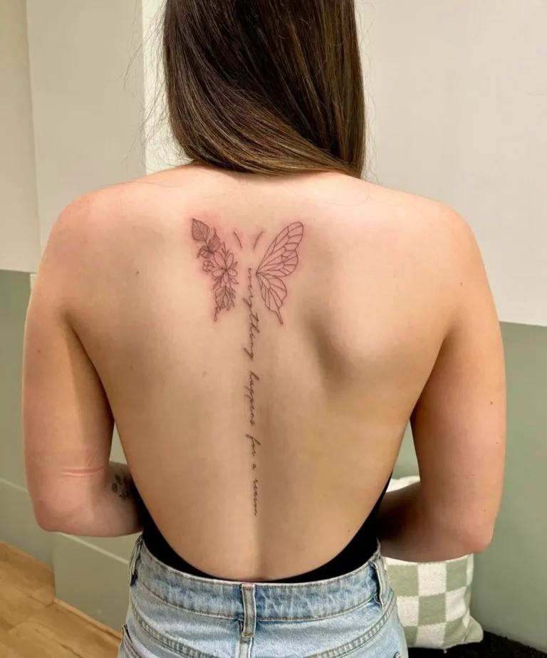 Butterfly Floral Energy Tattoo