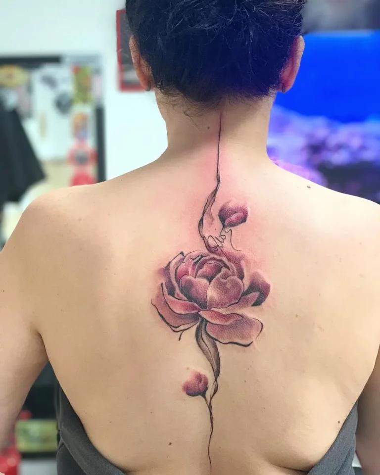 Elegant Watercolor Rose Tattoo