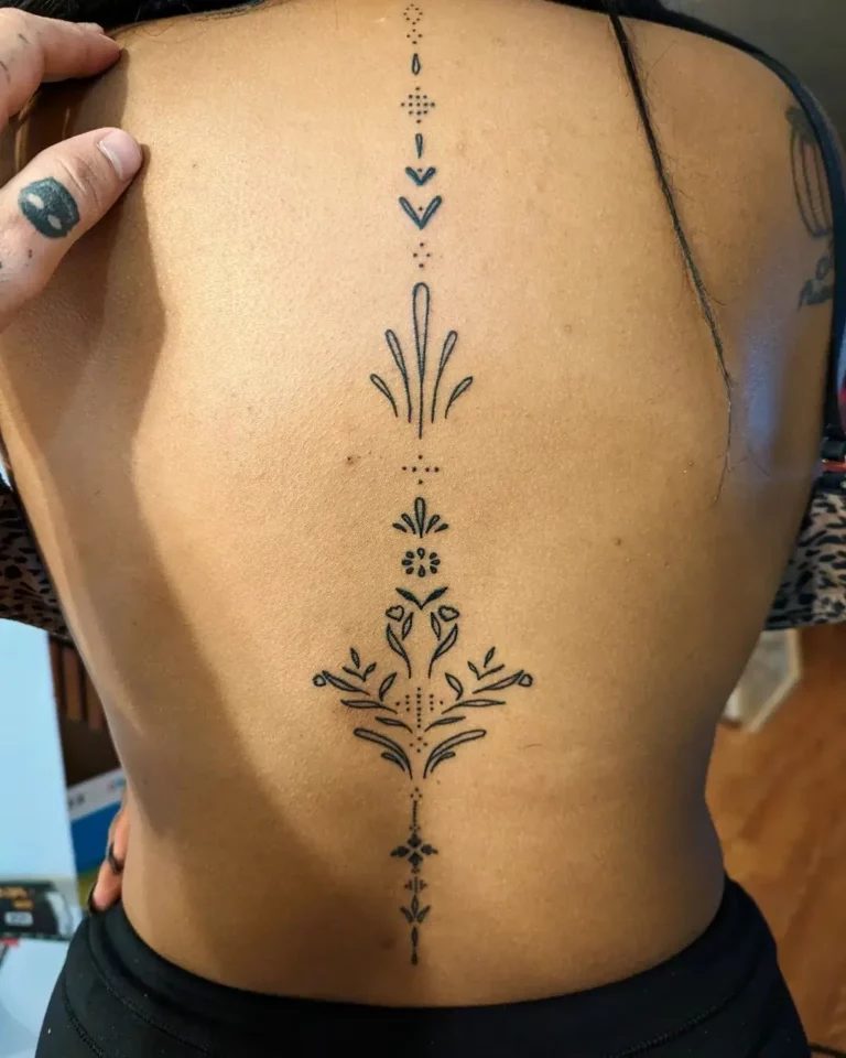 Energetic Spine Symmetry Tattoo