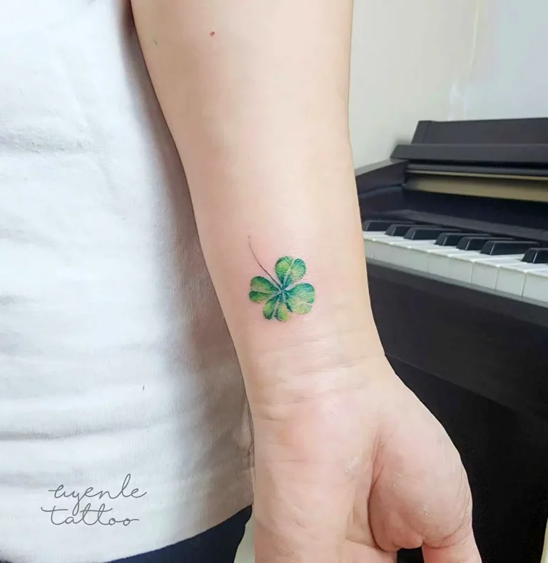 Four-Leaf Clover Luck Tattoo