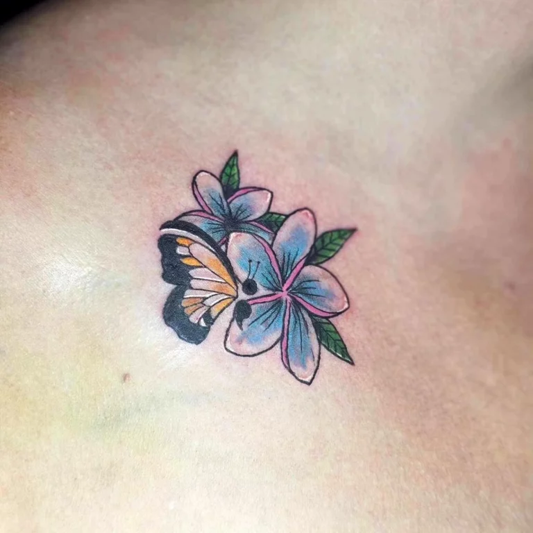 Graceful Semicolon Butterfly Tattoo