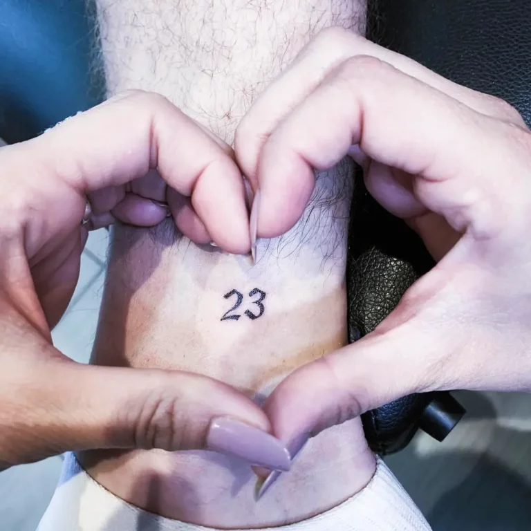 Heart Hands Numerical Tattoo