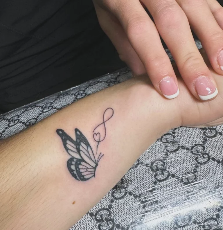 Infinite Love Butterfly Tattoo