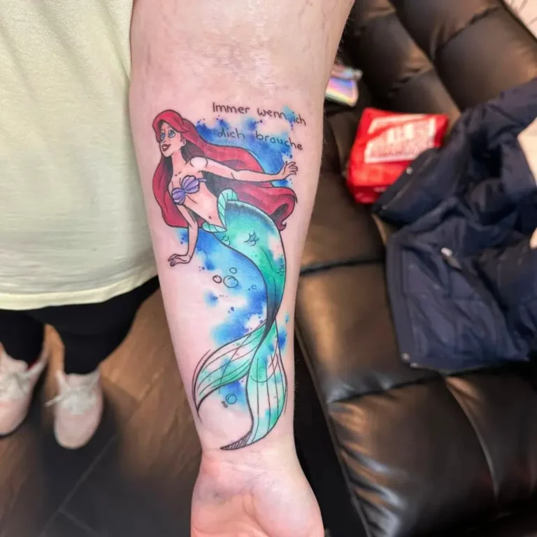 Mermaid Watercolor Tattoo Inspiration