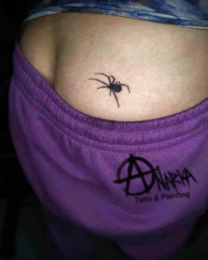 Minimalist Black Spider Tattoo