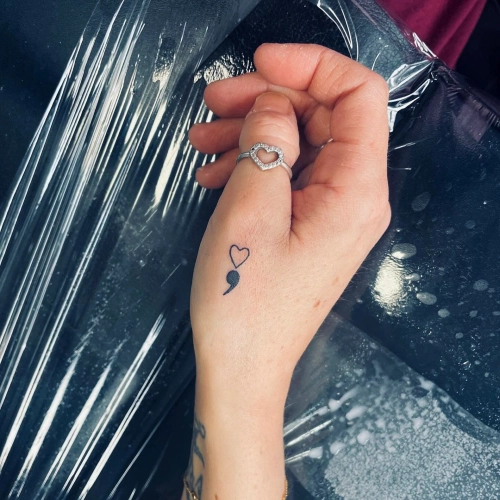 Pause Punctuation Mental Health Tattoo