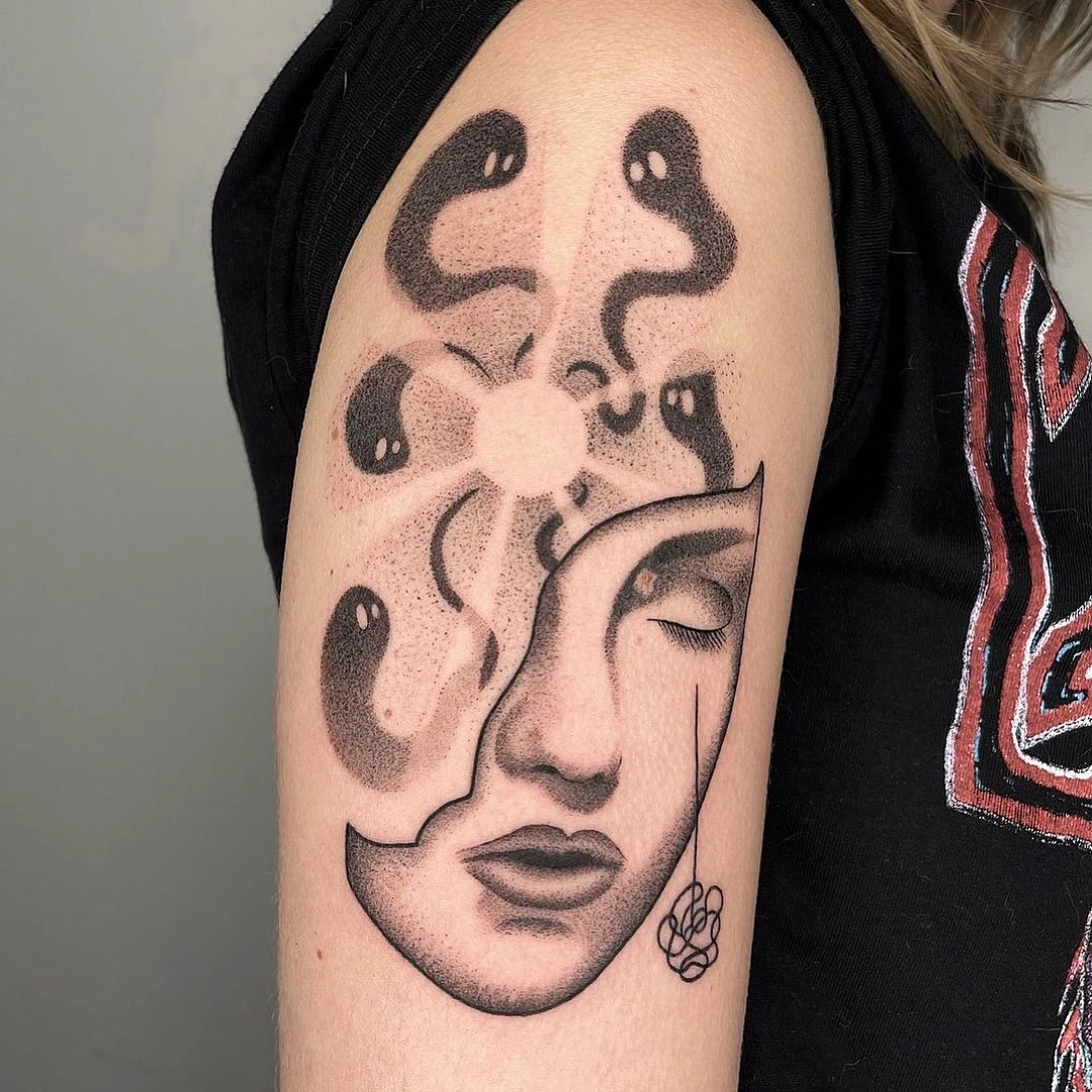 Serenity Butterfly Mask Tattoo