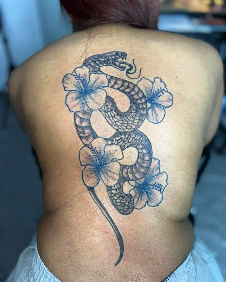 Serpent Blossom Energy Tattoo