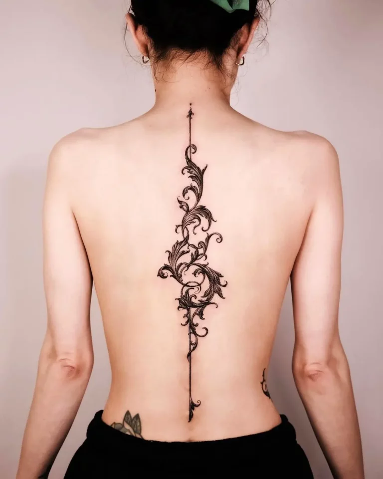 Serpentine Spine Energy Tattoo