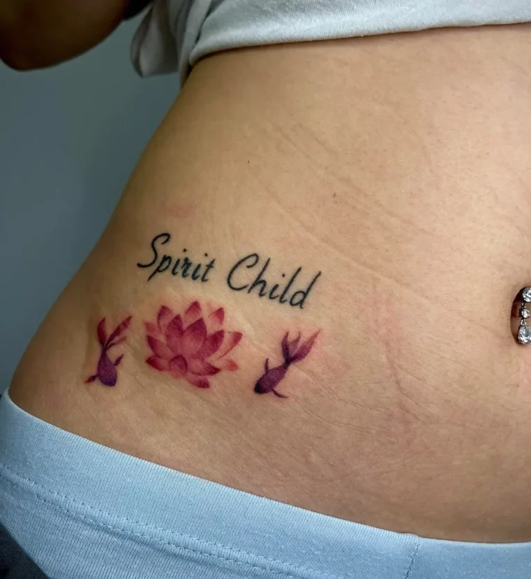 Spirit Child Lotus Blossom Tattoo