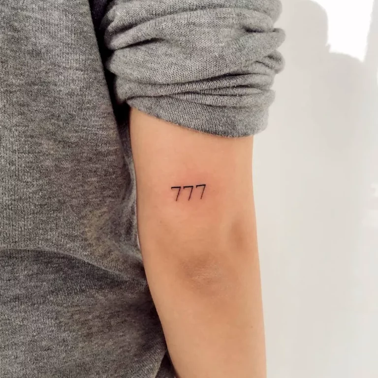 Triple Seven Minimalist Tattoo
