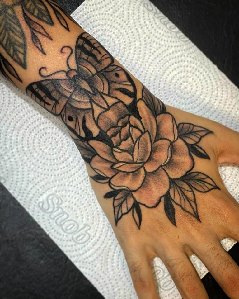Blossoming Resilience Floral Tattoo