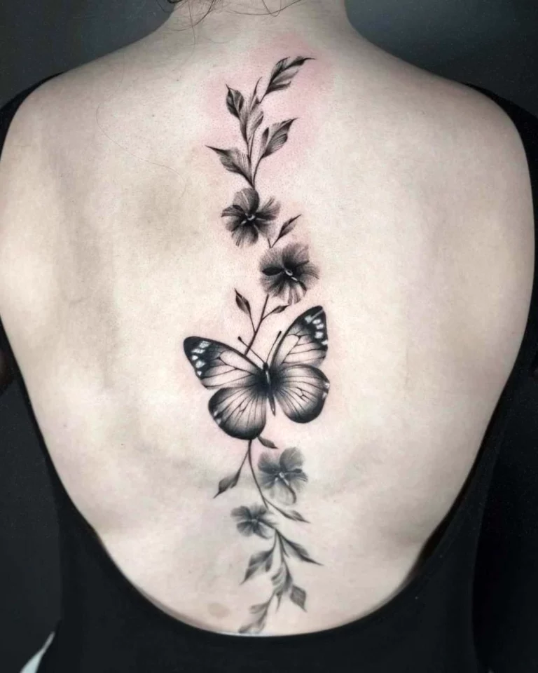 Butterfly Blossom Transformation Tattoo