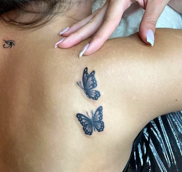 Butterfly Duo Minimalist Tattoo