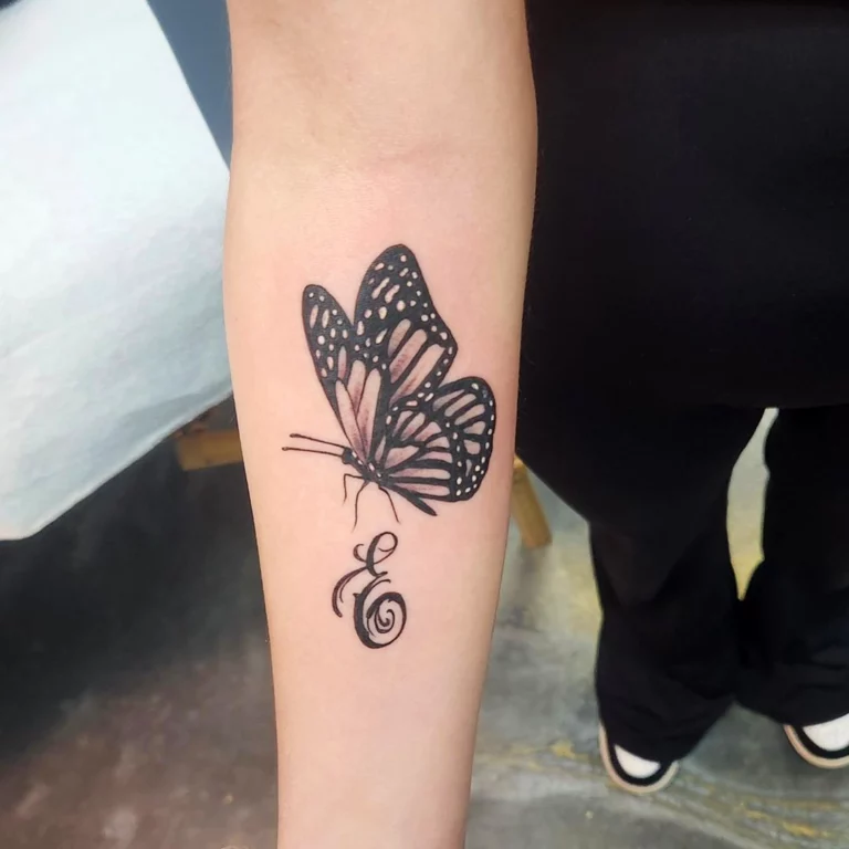 Butterfly Serenity Symbol Tattoo