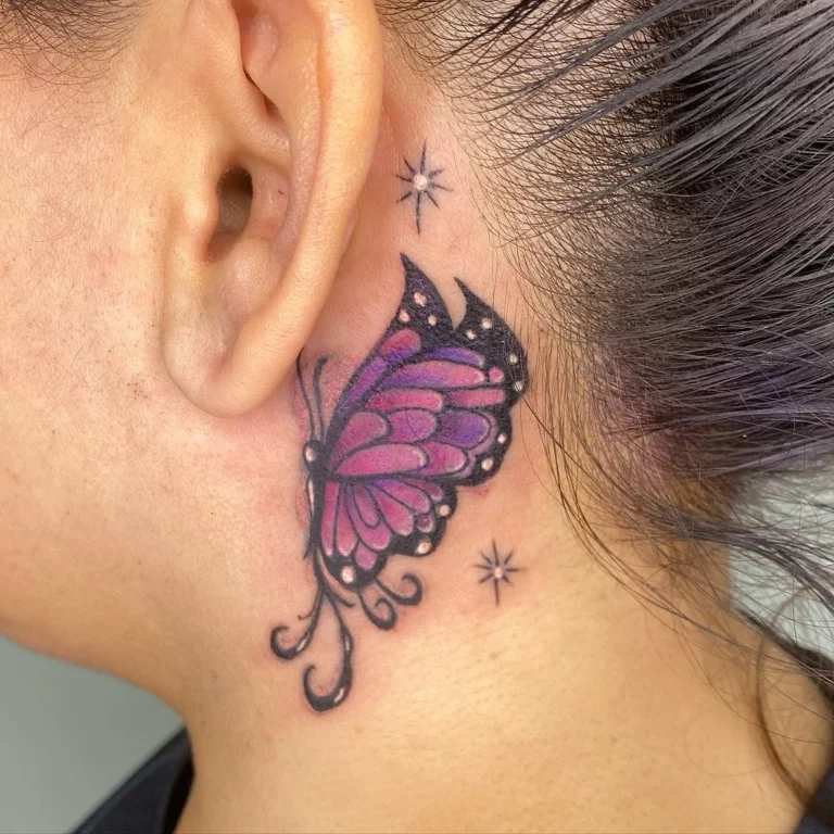 Butterfly Star Charm Tattoo