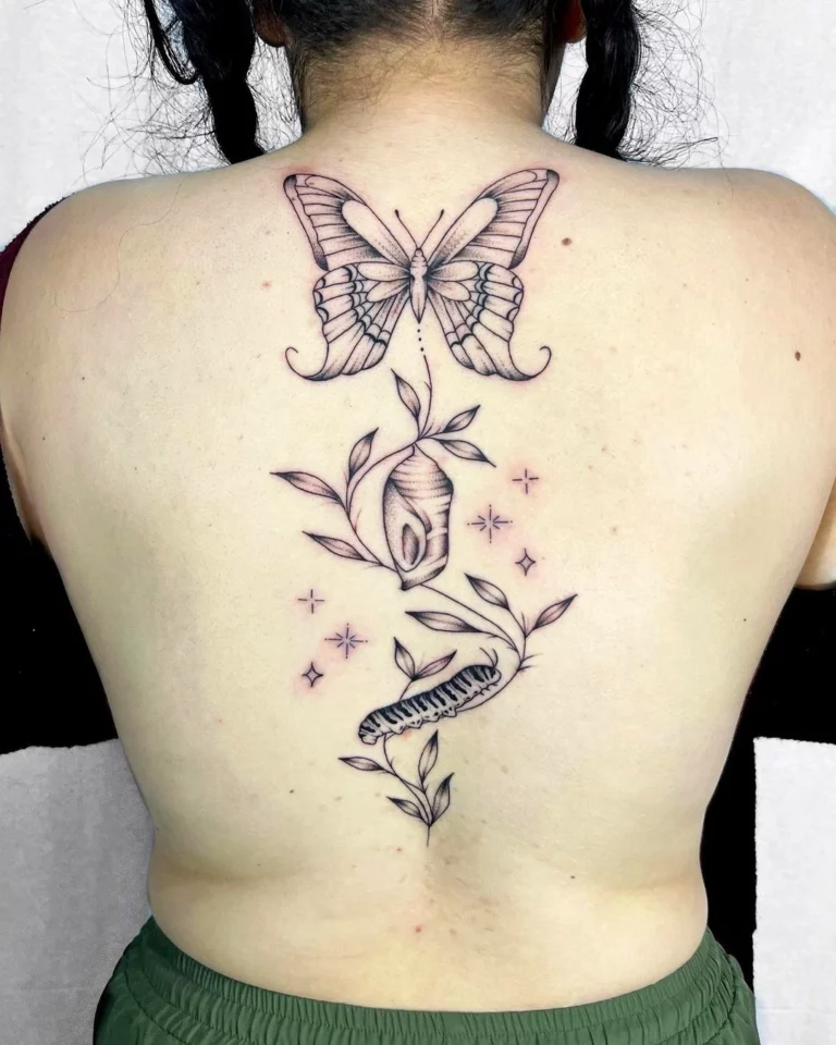 Butterfly Transformation Journey Tattoo