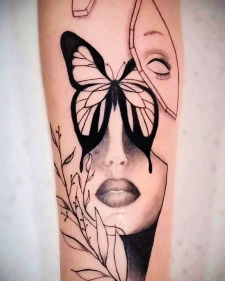 Butterfly Transformation Symbol Tattoo