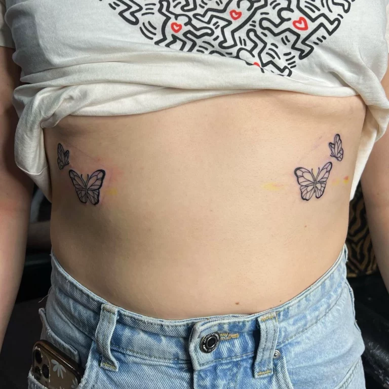 Butterfly Trio Self-Transformation Tattoo