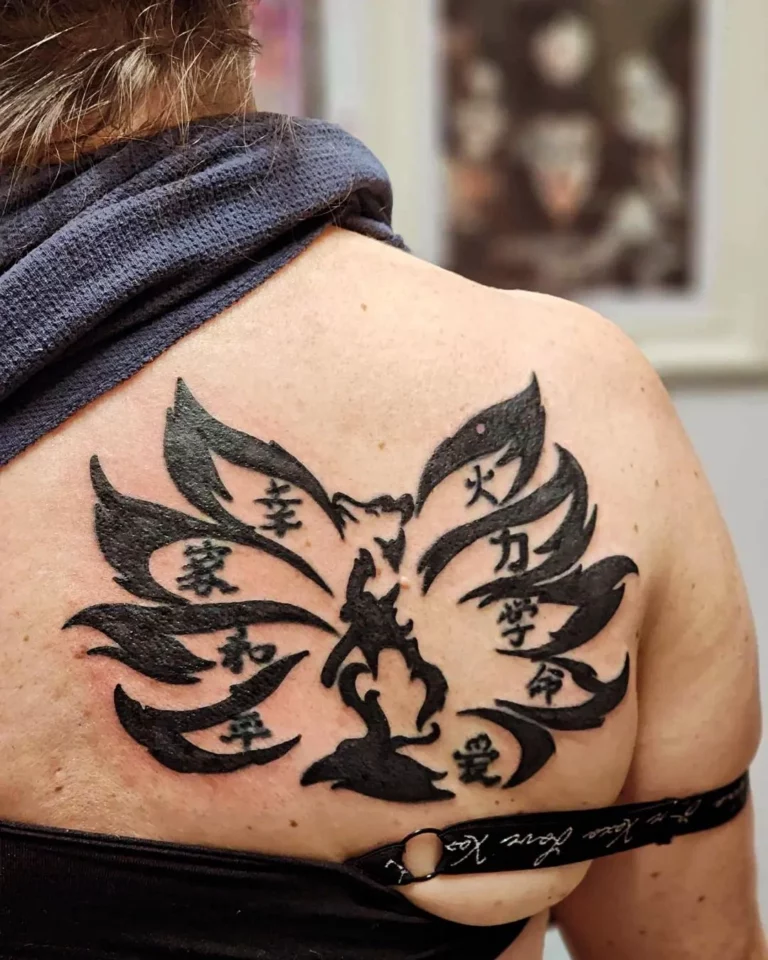 Phoenix Rebirth Kanji Tattoo