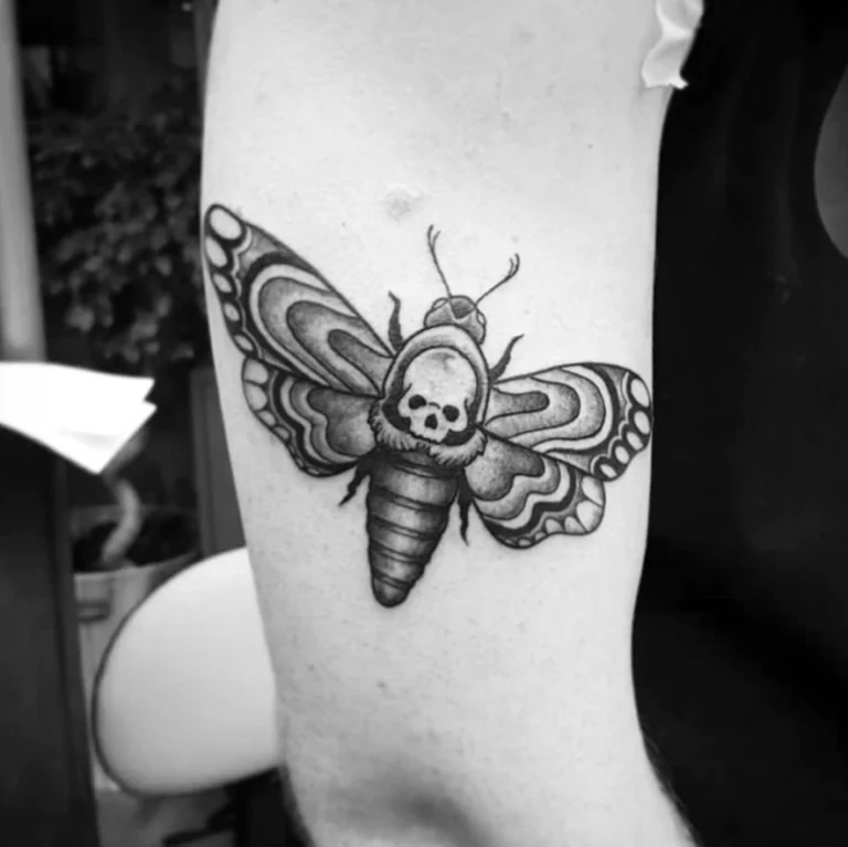 Skull Moth Symbolism Tattoo